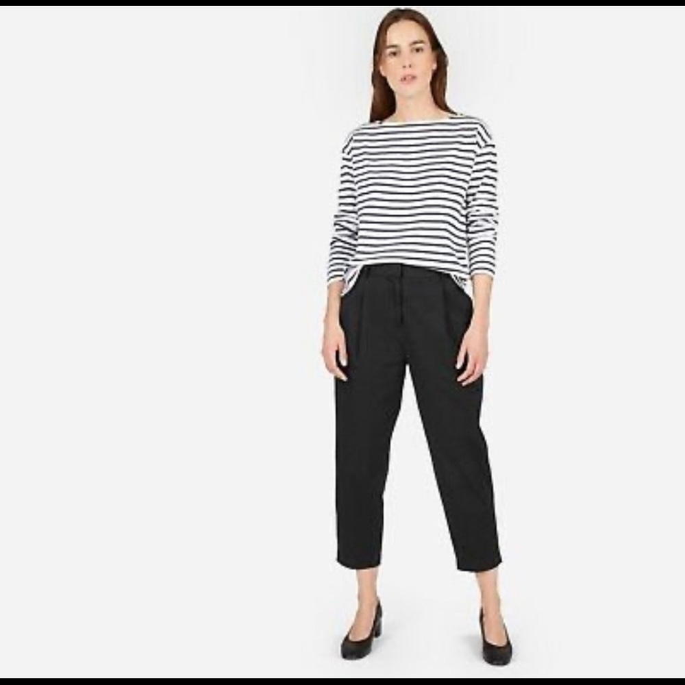 Everlane Black Cropped Cotton Pants NWOT